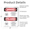 Signmission Pesticide Storage Hazardous Bilingual Danger Sign, Vinyl Decal, 3.5in W x 5in L, 2PK OS-2PACK-DS-D-35-VS-1526 - alternate 6